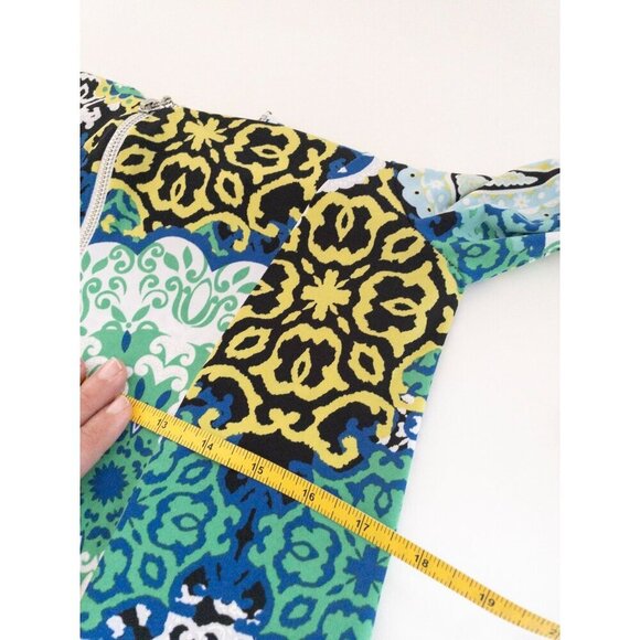 Joseph Ribkoff  Paisley Multicolor 3/4 Sleeve Zip-Front A-Line Dress 2 - Picture 14 of 16